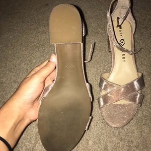 Sparkly chunky heels